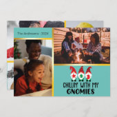 Chillin mit Gnomen Weihnachtsvorlage Wert Einladung (Vorne/Hinten)