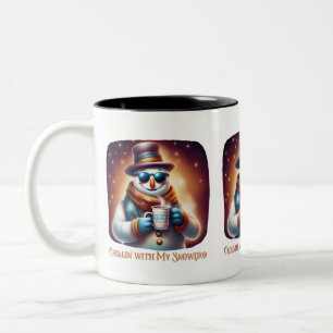 Chillin mit meinem Snowbro Zweifarbige Tasse