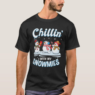 Chillin' mit meinem Snowmies Spaß Santa Snowman S T-Shirt