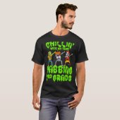 Chillin mit meinem Zombie Pumpkin Skeleton Dab 3rd T-Shirt (Vorne ganz)