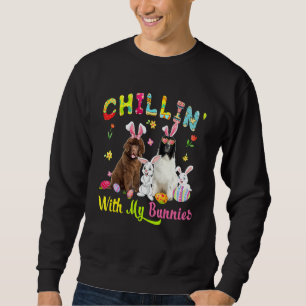 Chillin' mit meinen Bunnies Niedliches Neufundland Sweatshirt