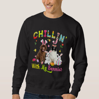 Chillin' mit meinen Bunnies Niedliches Neufundland Sweatshirt