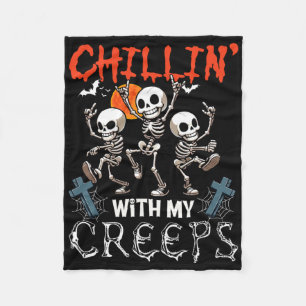 Chillin' mit meinen Creeps Halloween, drei Horror Fleecedecke