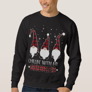 Chillin mit meinen Gnomen Buffalo Karierter Gnome  Sweatshirt