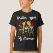Chillin mit meinen Gnomen Funny Garden Gnomes T-Shirt (Vorderseite)