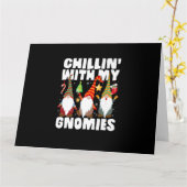 Chillin mit meinen Gnomen Funny Gnome Weihnachtspa Karte (Gelbe Blume)