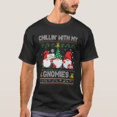 Chillin mit meinen Gnomen Funny Gnome Weihnachtspa T-Shirt (Vorderseite)