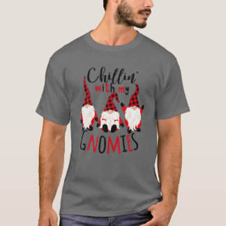 Chillin' mit meinen Gnomen Karierte Weihnachtslied T-Shirt