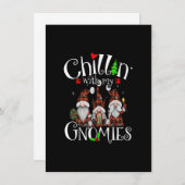 Chillin mit meinen Gnomen, Weihnachts-Rote Gnomen Einladung (Vorne/Hinten)
