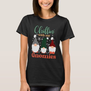 Chillin mit meinen Gnomen Weihnachts-Rote Nomaden T-Shirt