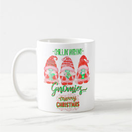 CHILLIN MIT MEINEN GNOMIEN lustige Weihnachten Kaffeetasse