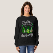 Chillin mit meinen Gnomies Leopard St Patrick Day Sweatshirt (Vorne ganz)