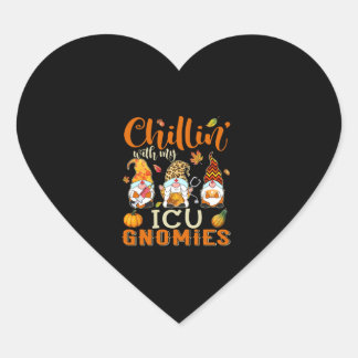 Chillin mit meinen ICU-Gnomies Nurse Gnome Thanksg Herz-Aufkleber