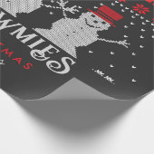 Chillin' mit meinen Schneemännern ein hässlicher W Geschenkpapier (Ecke)