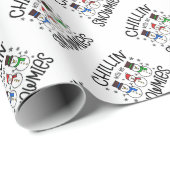 Chillin mit meinen Schneemännern Geschenkpapier (Rolleneckpunkt)