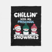 Chillin' mit meinen Schneemännern in der Vorschule Fleecedecke (Vorderseite)