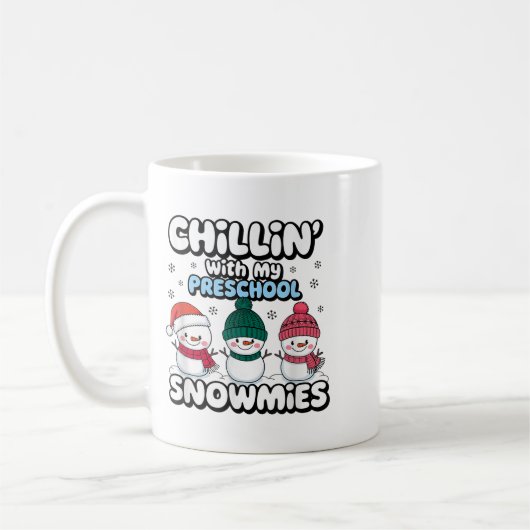 Chillin' mit meinen Schneemännern in der Vorschule Kaffeetasse (Links)