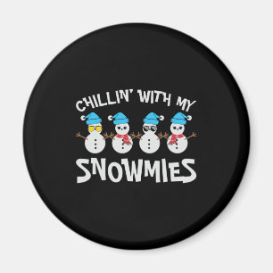 Chillin" mit meinen Schneemännern - Niedlicher Sch Magnet
