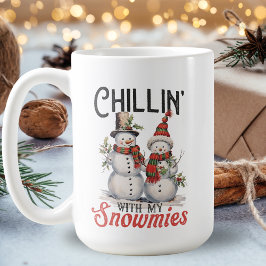 Chillin' mit meinen Schneemännern Niedlicher Schne Kaffeetasse