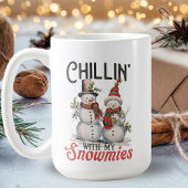Chillin' mit meinen Schneemännern Niedlicher Schne Kaffeetasse