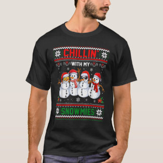 Chillin' mit meinen Schneemännern Weihnachten T-Shirt
