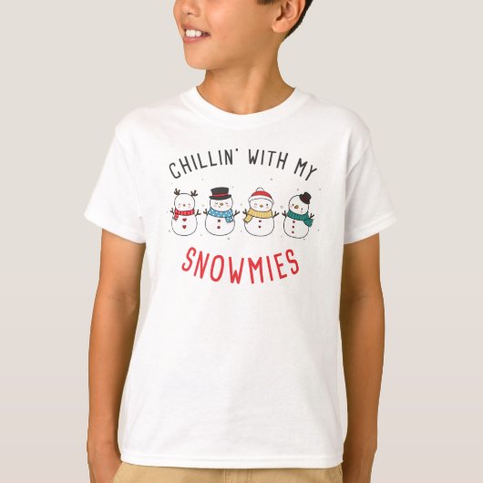 Chillin mit meinen Schneemassen - Alberne Weihnach T-Shirt (Vorderseite)