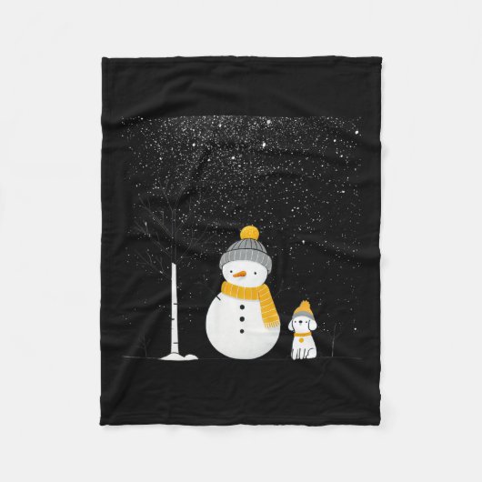 Chillin' mit meinen Schneemassen Weihnachten Frost Fleecedecke (Vorderseite)