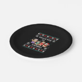 Chillin mit meinen Slothmies Funny Sloth Ugly Chri Pappteller (Schrägansicht)