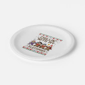 Chillin mit meinen Slothmies Funny Sloth Ugly Chri Pappteller (Schrägansicht)