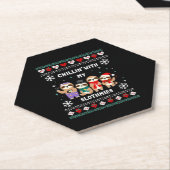 Chillin mit meinen Slothmies Funny Sloth Ugly Chri Untersetzer (angewinkelt)