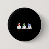 Chillin mit meinen Snowmies Funny Dabbing Snowman  Button (Vorderseite)
