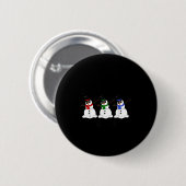 Chillin mit meinen Snowmies Funny Dabbing Snowman  Button (Vorne & Hinten)