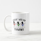 Chillin mit meinen Snowmies Funny Dabbing Snowman Kaffeetasse (Links)