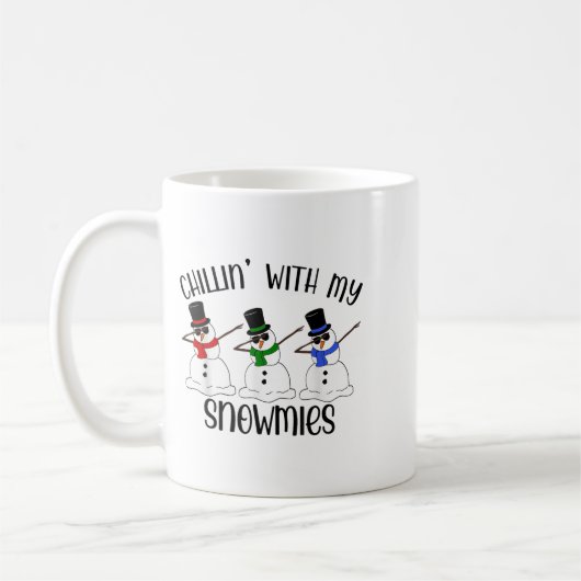 Chillin mit meinen Snowmies Funny Dabbing Snowman Kaffeetasse (Links)