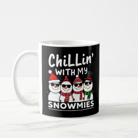 Chillin' mit meinen Snowmies Funny Snowman Weihnac Kaffeetasse (Links)