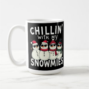 Chillin' mit meinen Snowmies Funny Snowman Weihnac Kaffeetasse