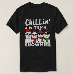 Chillin' mit meinen Snowmies Funny Snowman Weihnac T-Shirt