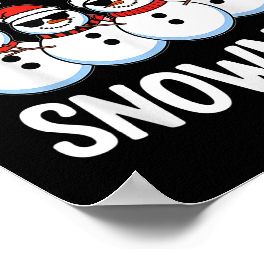 Chillin mit meinen Snowmies Funny Snowman Weihnach Poster (Ecke)