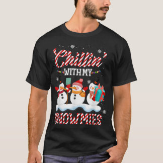 Chillin' mit meinen Snowmies Santa Snowman Scarf L T-Shirt
