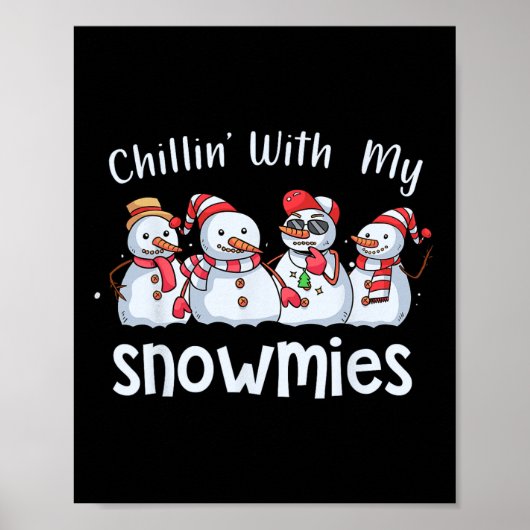 Chillin mit meinen Snowmies Weihnachten Pajamas Sn Poster (Vorne)