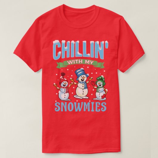 Chillin mit meinen Snowmies Weihnachten Snowman Fu T-Shirt (Design vorne)
