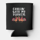 Chillin' mit meinen Truthühnern Erntedank-Saisonfa Dosenkühler (Vorderseite)