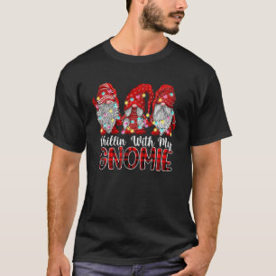 Chillin mit meiner Gnomie Kariertes Weihnachtsspie T-Shirt