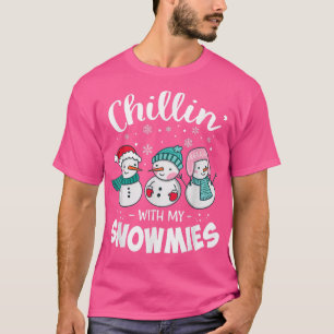 Chillin mit meiner Snowmie Weihnachtsschneemann Fr T-Shirt