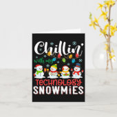Chillin mit meiner Technologie Snowmies Light Chri Karte (Gelbe Blume)