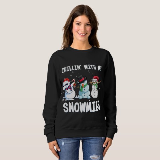 Chillin' mit My Snowmies Weihnachten Weihnachten W Sweatshirt (Vorne ganz)
