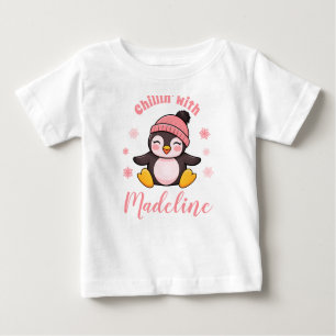 Chillin mit Namen Niedlich Pinguin Baby T-shirt