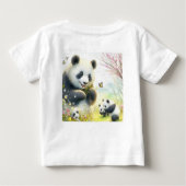 Chillin" mit Pandas Baby T-shirt (Rückseite)