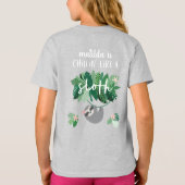 Chillin mögen ein tropisches Blumen der Trägheit T-Shirt (Rückseite)