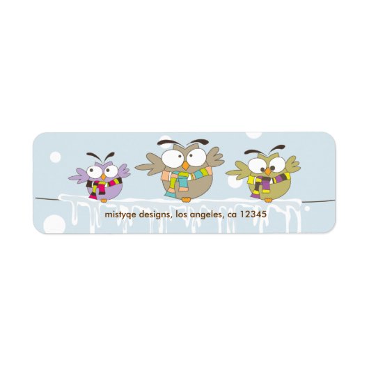 Chillin' Owls return Address Label (Vorne)